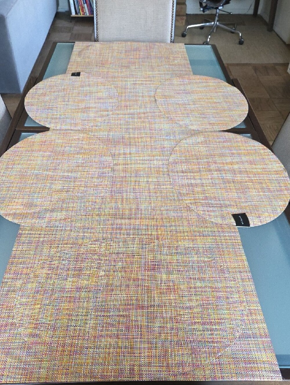Chilewich Mini Basketweave Table Runner in Confetti - Picture 6 of 8